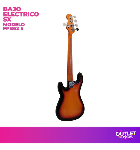 Sx Bajo 5 Cuerdas Sx Fpb-62 Cuerpo Solido Con Funda