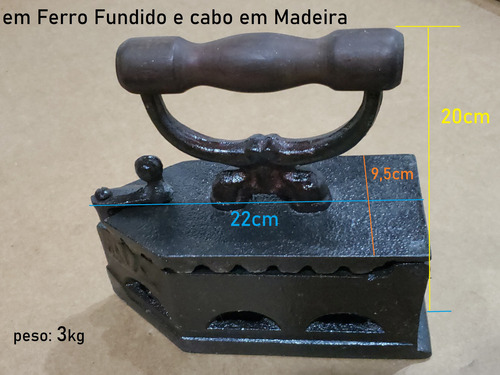 Antigo Ferro De Passar Roupas À Brasa - Modelo Raro (Usado)