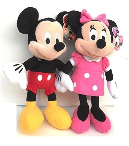 Disney Mickey Y Minnie Mouse 10  Felpa De La Muñeca Del Bols