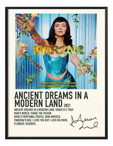 Poster Marina Album Music Tracklist Ancient Dreams 80x60