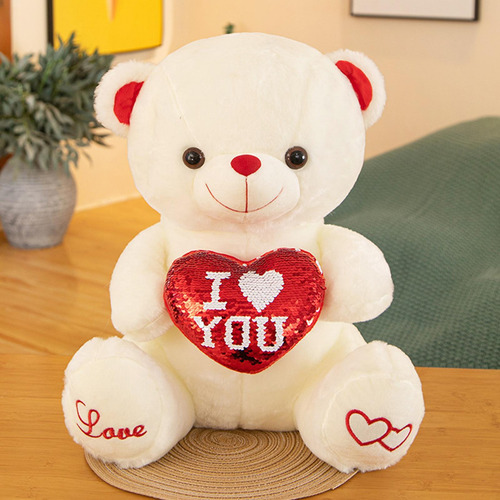 De Peluche De Oso De Peluche Muñeco De Oso De Corazón De Pel