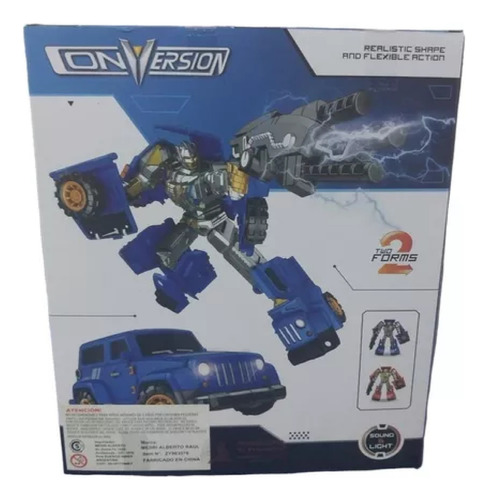 Figura De Acción Robot Transformers 2 En 1 Robot + Camioneta