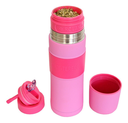 Imagen 1 de 1 de Automate Termo Matelisto Mate Autocebante Rosa 750 Ml Acero