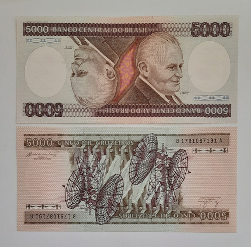 Cédula Fe C168 5.000 Cruzeiros 1984 Brasil (Usado)