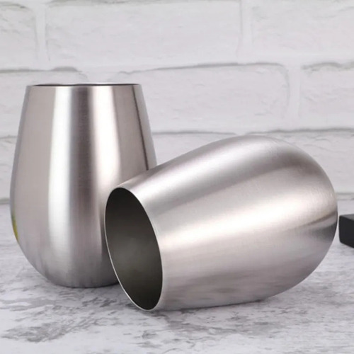 Copas Vino Sin Tallo Acero Inoxidable4 Unidades,barra Cocina