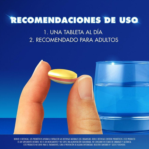 Bion3 Defensas Suplemento Con Vitaminas, Minerales Y Probiót