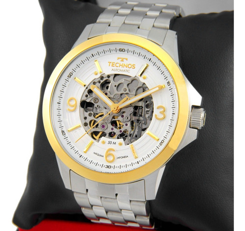 Relógio Technos Masculino Automatico Dourado/prata 8n24al/1k