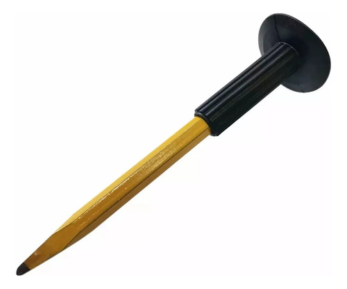 Cincel Punta De Golpe Con Mango De Goma 10 Pulgadas