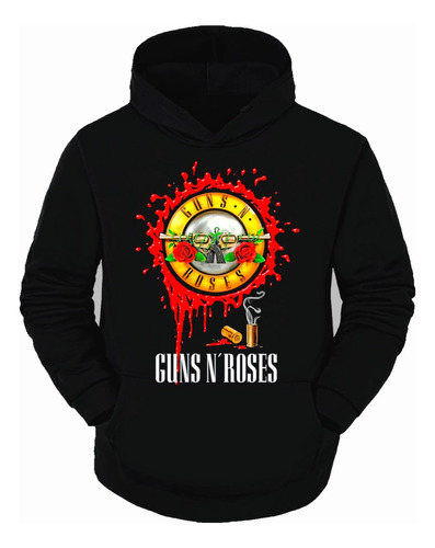 Polerón Canguro Guns N Roses, Modelo Jl0901, Jóvenes, Adultos