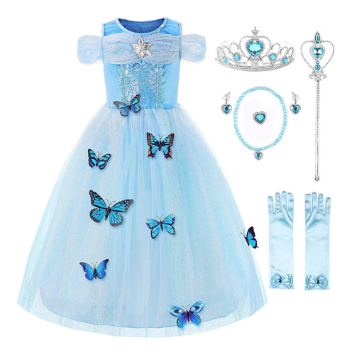 Ohlover Flower Girls Princess Disfraz Mariposa Vestido De Na