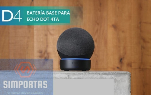 Base Inalámbrica Recargable Compatible Con Echo Dot 4ta. G.