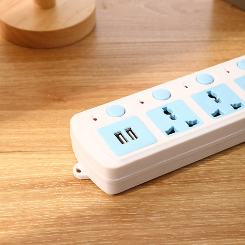 Barra Multicontactos Universal Estacion Carga 4 Tomas 2 Usb