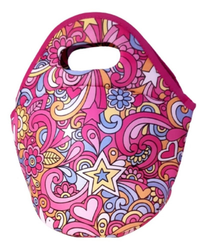 Imagen 5 de 10 de Lunchera Con Cierre Estampado Neoprene Cdtek (cod 2111)