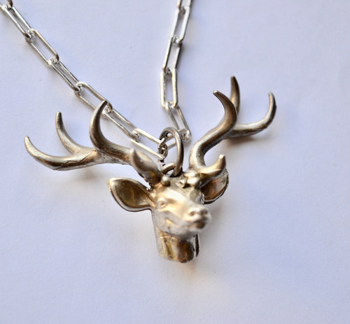 Imagen 2 de 6 de Collar De Ciervo, Joyeria De Autor, Tallado A Mano, Cod1