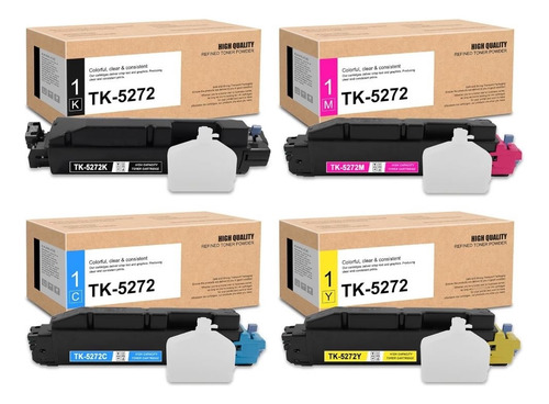 Kit 4 Toner Compatible Con Kyo Tk-5272 Ecosys M6230 M6630