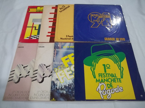 Lp Vinil - Festivais Mpb - Coletaneas - Festival - 8 Discos