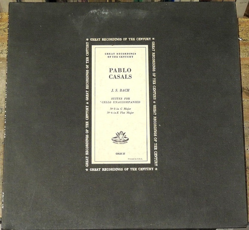 Pablo Casals (vinyl) J. S. Bach