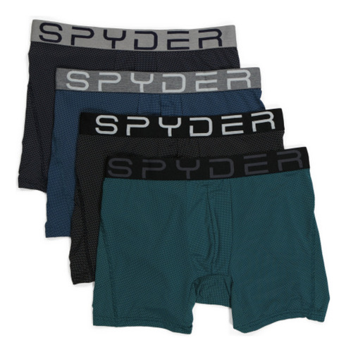 Boxer Spyder 4 Pack Hombre Nylon Mesh 100% Original