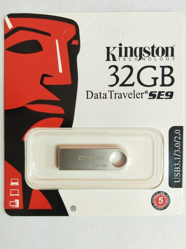 Imagen 1 de 1 de Pendrive Kingston 32gb Se9 Data Metalizado