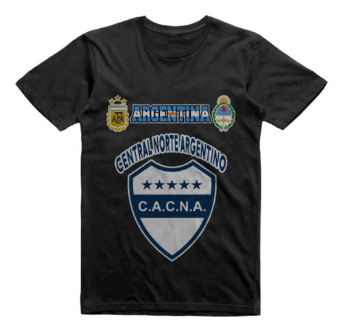 Remera Algodon Negra Central Norte Argentino Resistencia