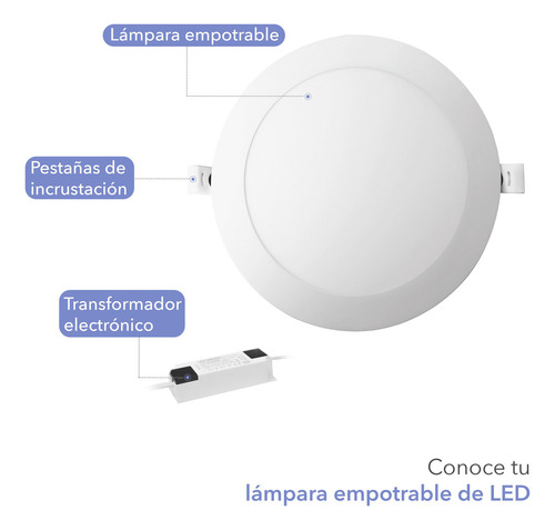 Rca Lámpara De Led Empotrable Rc-lst12 Estructura Blanco