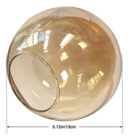 Accesorios Modernos De Cristal Ámbar Para Lámpara O Ventilad