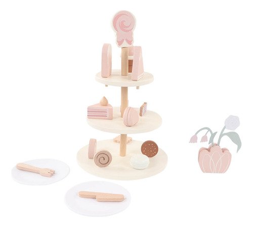 Set De Juego De Postres De Madera Para Tarta De Té, Fiesta D
