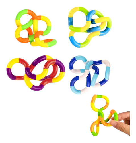 4 Piezas Tangle Toy, Fidget Toys, Juguetes Antiestrés,