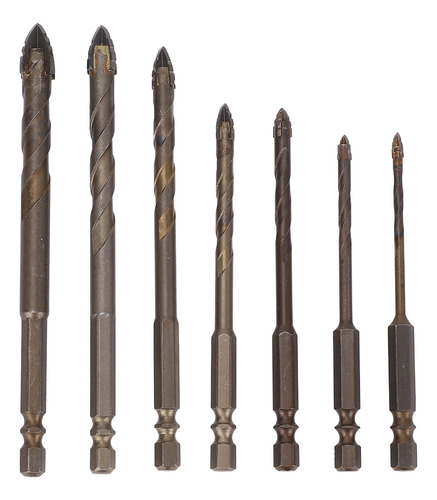 Broca De Alvenaria, Conjunto De Brocas De 7 Peças, Brocas De