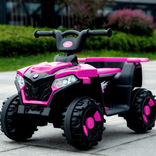 Quadriciclo Com Pedal Elétrico 6v Som E Farol Led Rosa Cor Rosa-pink Voltagem Do Carregador 127/220v