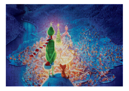 Rompecabezas 117 Piezas Grinch Villa Navidad PelĂcula