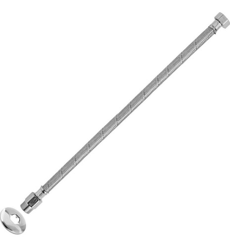 Ligação Flexível Inox De 40 Cm Engate Malha De Aço Rabicho Cor Prateado