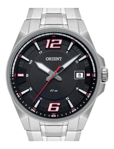 Relógio Orient Masculino Prateado Mbss1366 S2sx Calendário