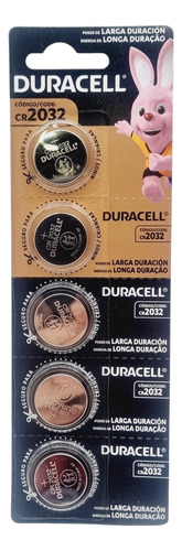  Pack Tira 5 Pilas Tipo Boton Duracell Dl/cr 2032