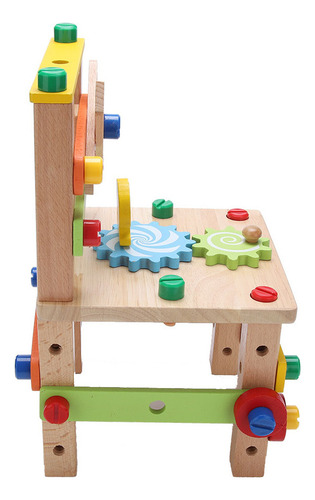 . Juguete De Silla De Montaje Multifuncional De Madera For