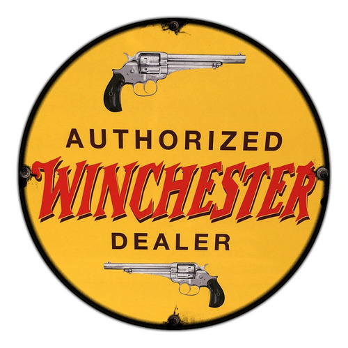 #335 - Cuadro Decorativo Vintage / Winchester Arma No Chapa