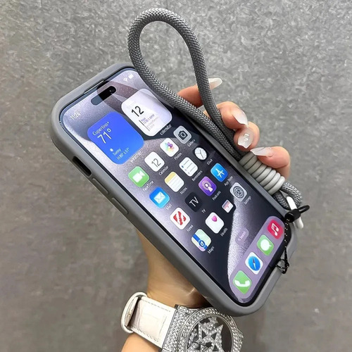 'capa Para iPhone Magsafe Com Protetor De Câmera E Alças