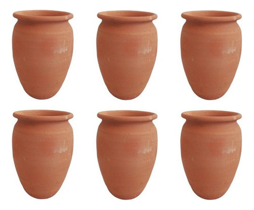 Cantarito De Barro Para Tequila Y Bebidas 6 Piezas De 450 Ml