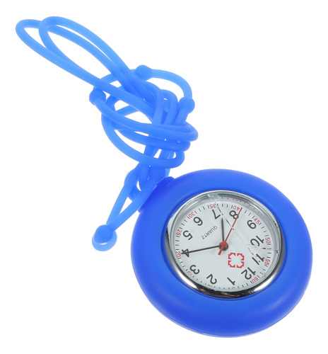 Reloj De Bolsillo Azul Para Enfermeras, Redondo, De Silicona