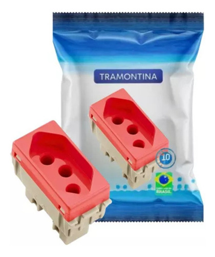Tomada (módulo) Tramontina 2p+t 20a/250v Vermelha