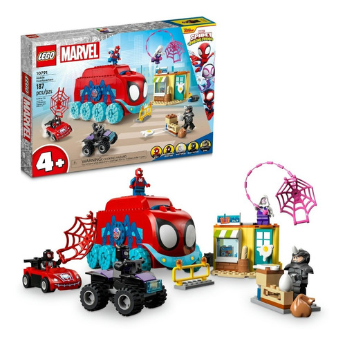 Lego Spider-man Base Móvil Del Equipo Spidey 10791 4+, 187pz