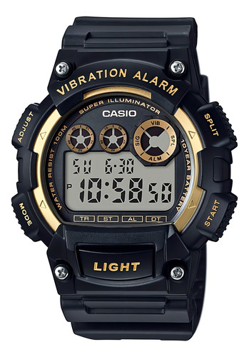 Reloj Casio W-735h-1a2 Alarma Vibratoria Casio Shop Oficial