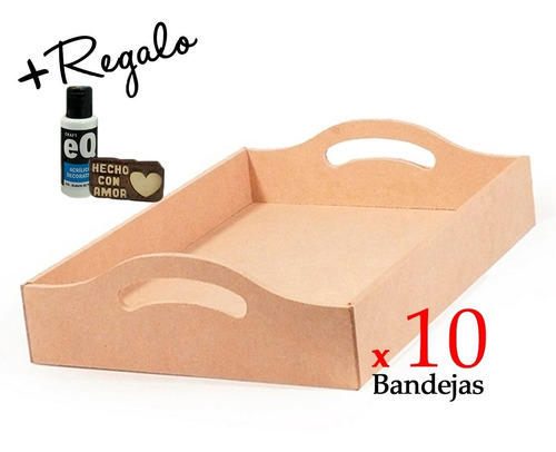 Bandejas Fibrofacil Desayuno 22x30 Super Lindas - Envio Gratis !