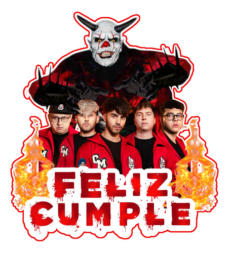 Set Globos+ 20 Bolsitas Y Stickers Payasos De La Deep Web Rojo Feliz Cumple Mas 20 Bolsitas Personalizadas Con Nombre