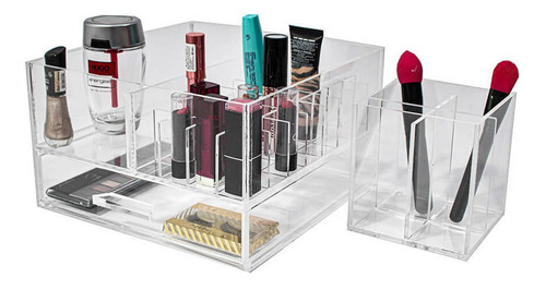 Organizador Acrílico De Maquiagem Com Gaveta Make Trio