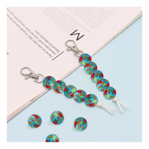 Beads Focal Juego De Pulseras Redondas De Lápiz Y Llave De