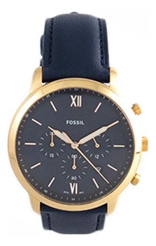 Fossil Neutra Chrono Reloj De Cuero Azul Para Hombrefs5454