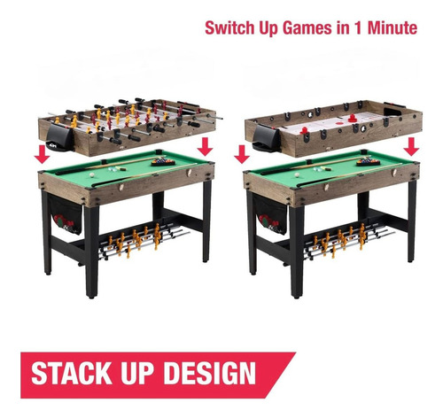 Mesa De Billar Multijuegos 2 En 1 Futbolito Accesorios Works