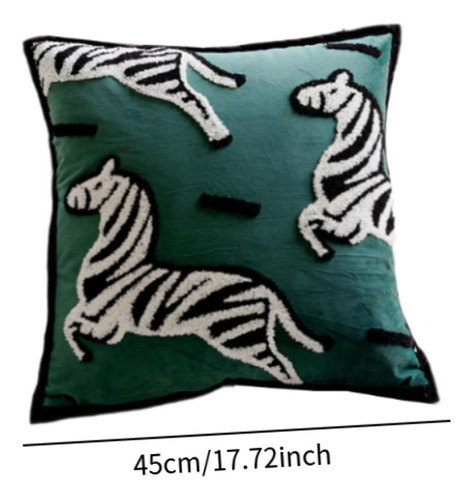 Funda De Almohada Con Diseño De Cebra, Funda De Almohada