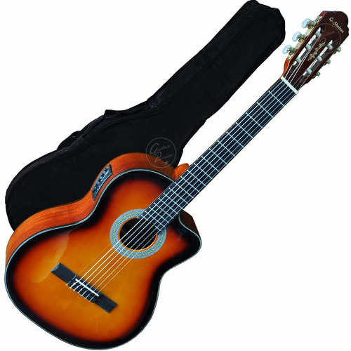 Guitarra Electrocriolla Concierto Corte Eq Afinador Shelter
